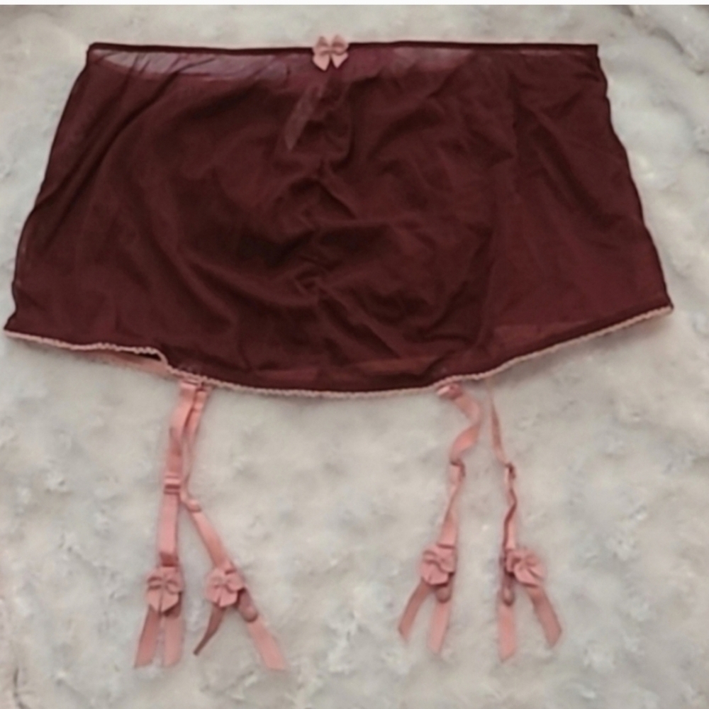 Victoria's Secret Sexy Little Things Burgandy Garter - Picture 7 of 9